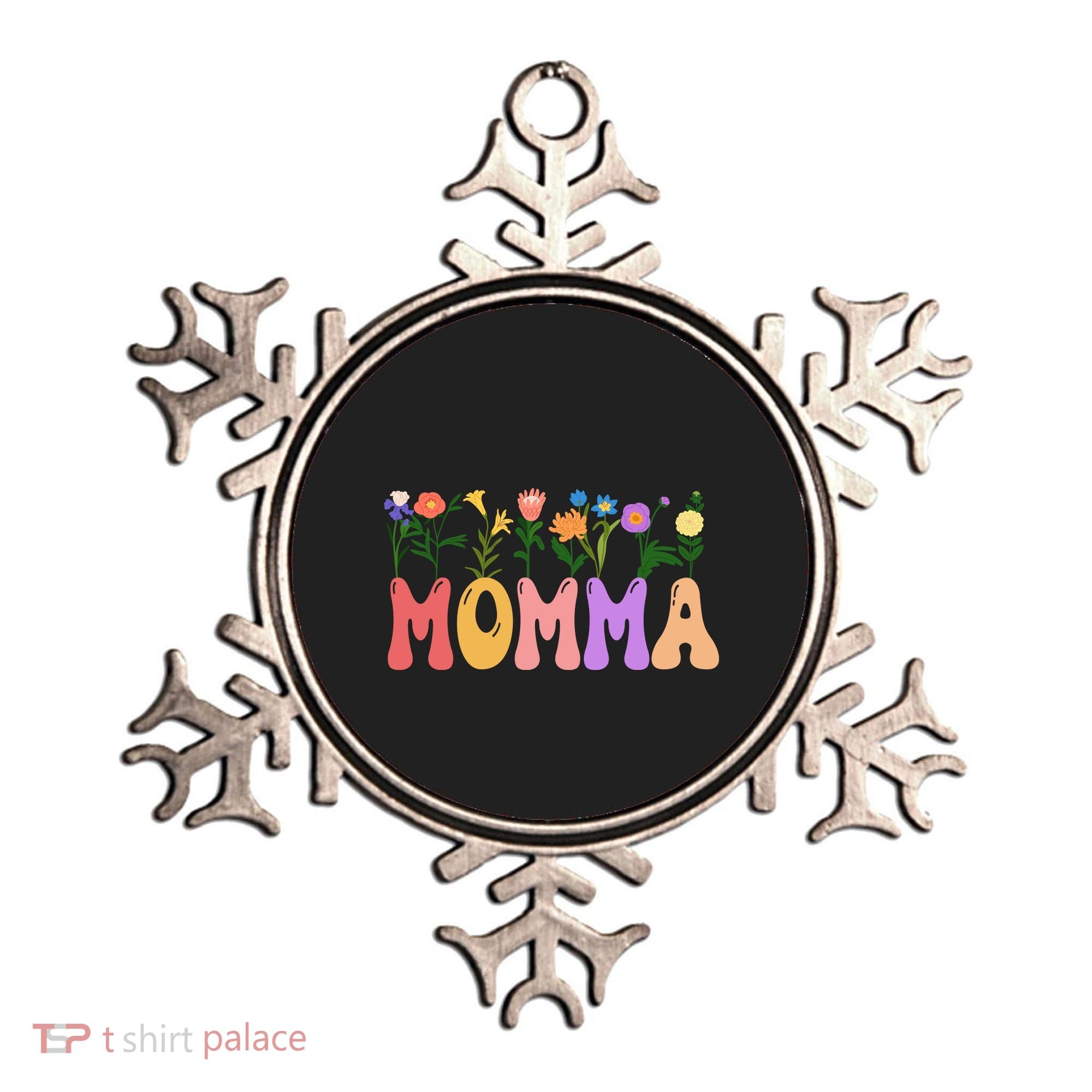 Cute Retro Floral Momma Ornament