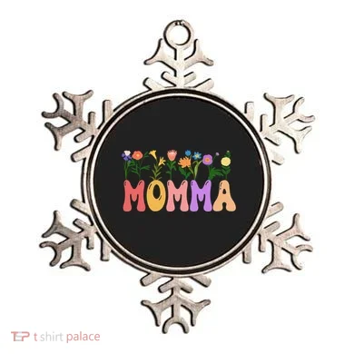 Cute Retro Floral Momma Ornament