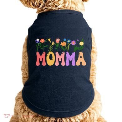 Cute Retro Floral Momma Doggie Tank