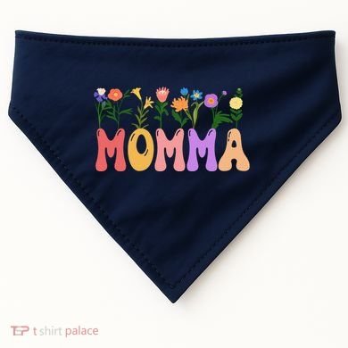 Cute Retro Floral Momma USA-Made Doggie Bandana