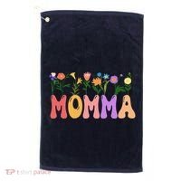Cute Retro Floral Momma Golf Towel thumb 0