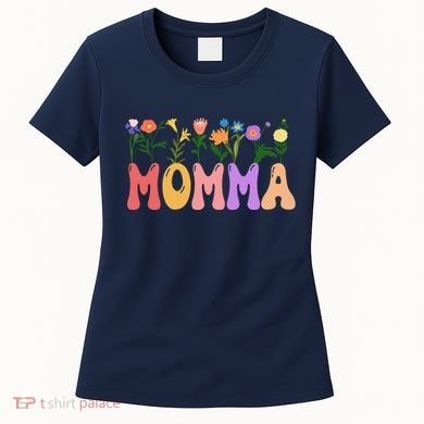 Cute Retro Floral Momma Women's T-Shirt