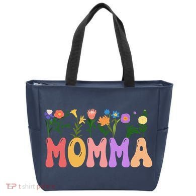 Cute Retro Floral Momma Tote Bag