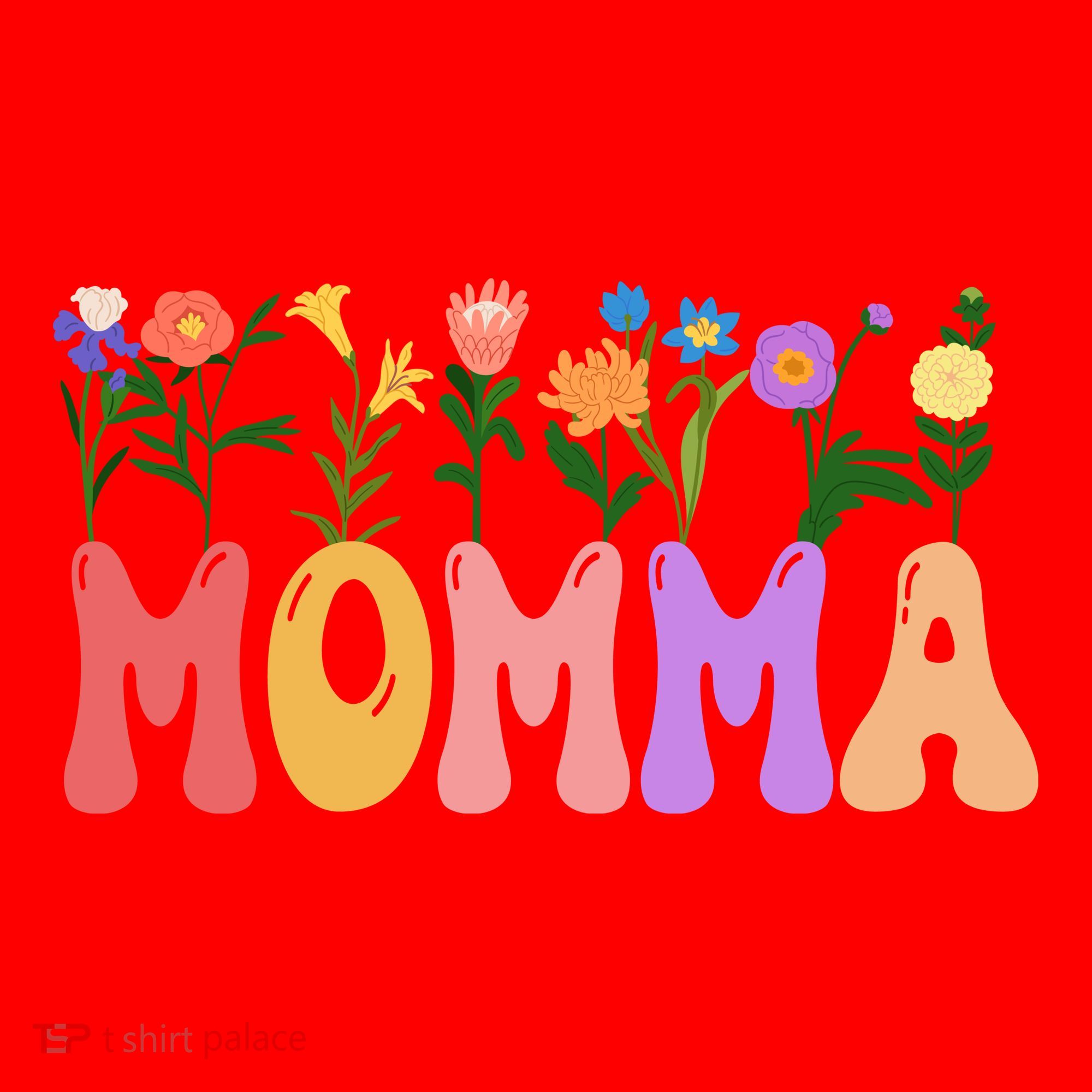Cute Retro Floral Momma Santa Hat