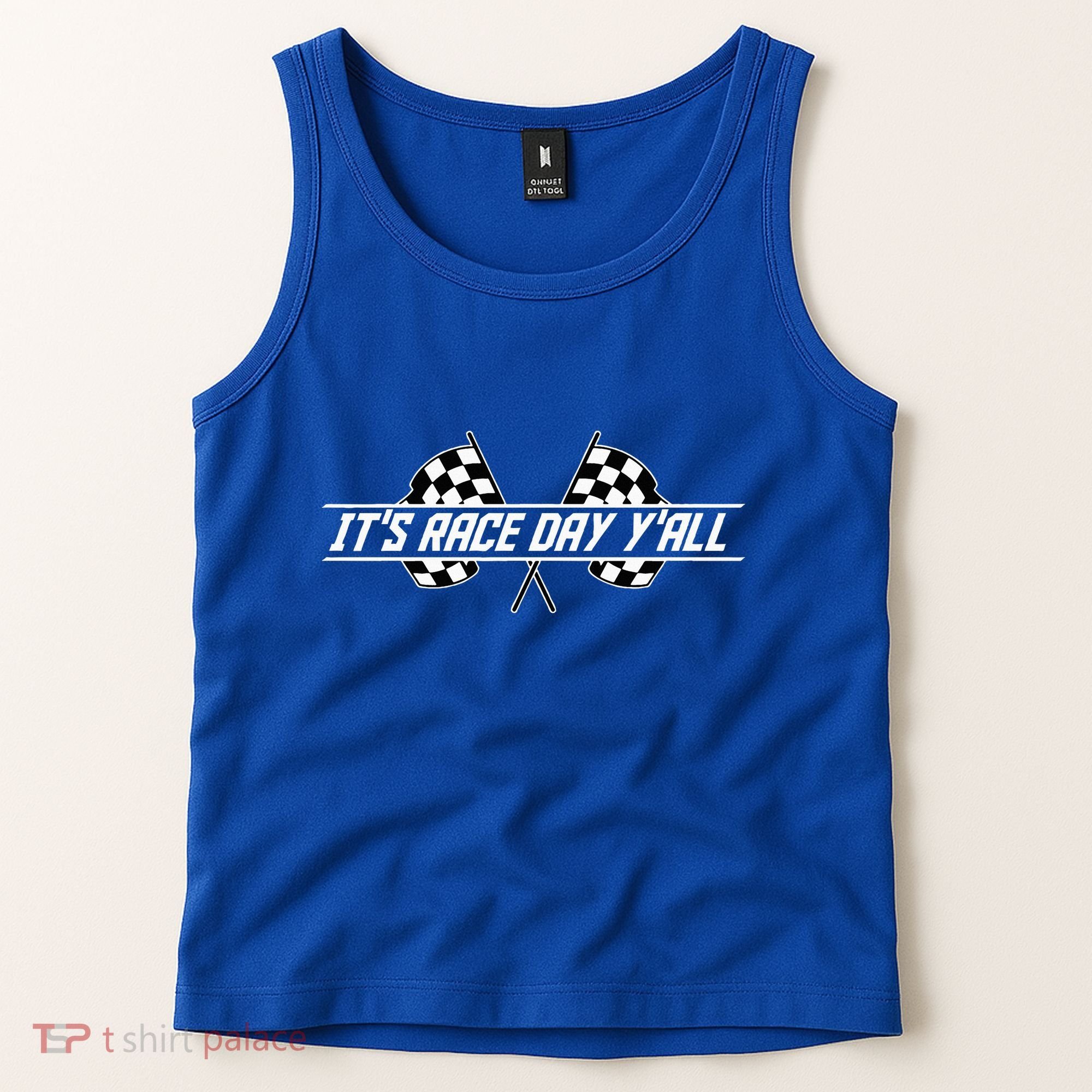 Car Racing Flag Finish Line Checkered Automobile Sport Racer Tank Top