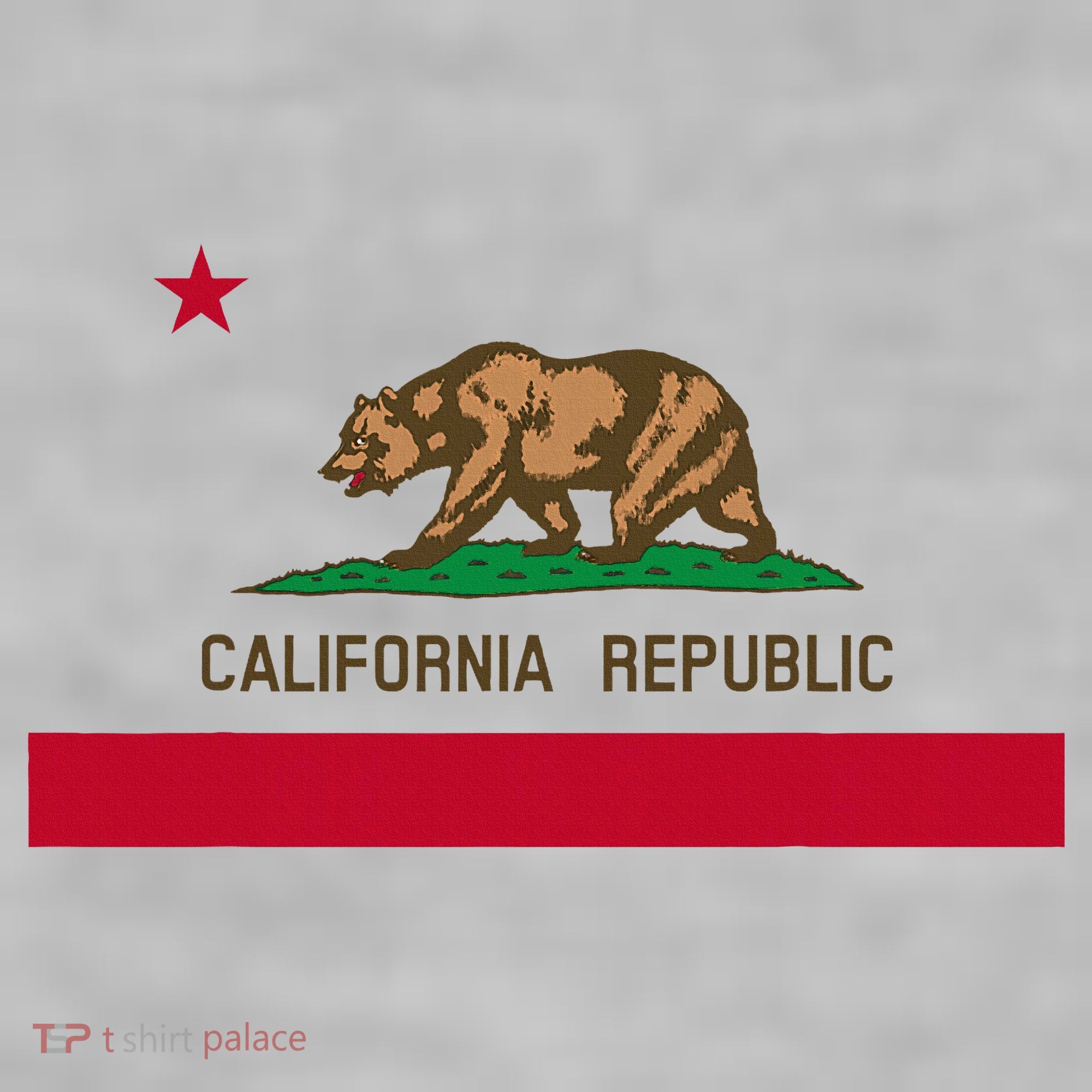 California Republic Flag Patriotic State Travel Usa Ladies PosiCharge Tri-Blend Wicking Tank