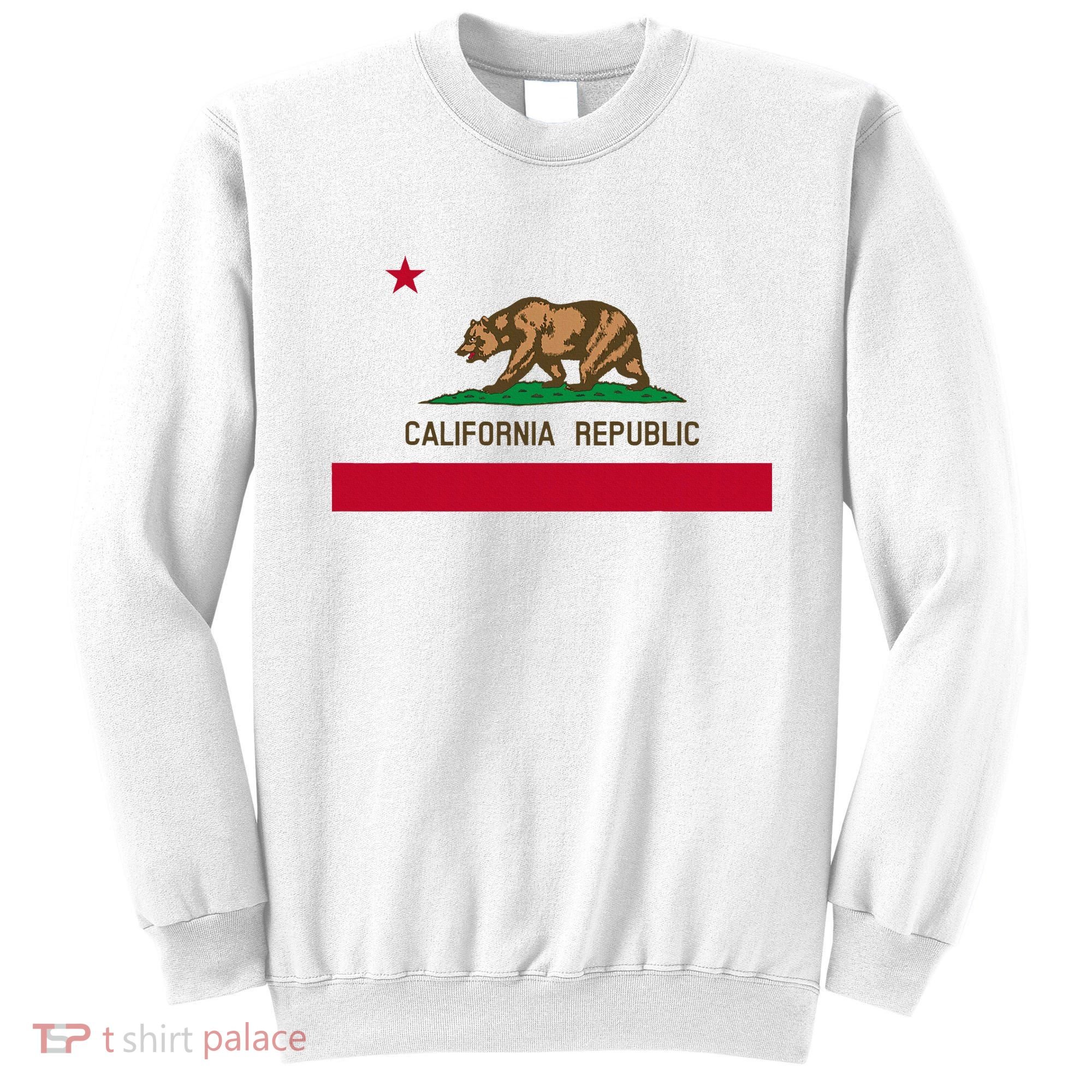 California Republic Flag Patriotic State Travel Usa Sweatshirt