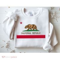 California Republic Flag Patriotic State Travel Usa Sweatshirt thumb 2