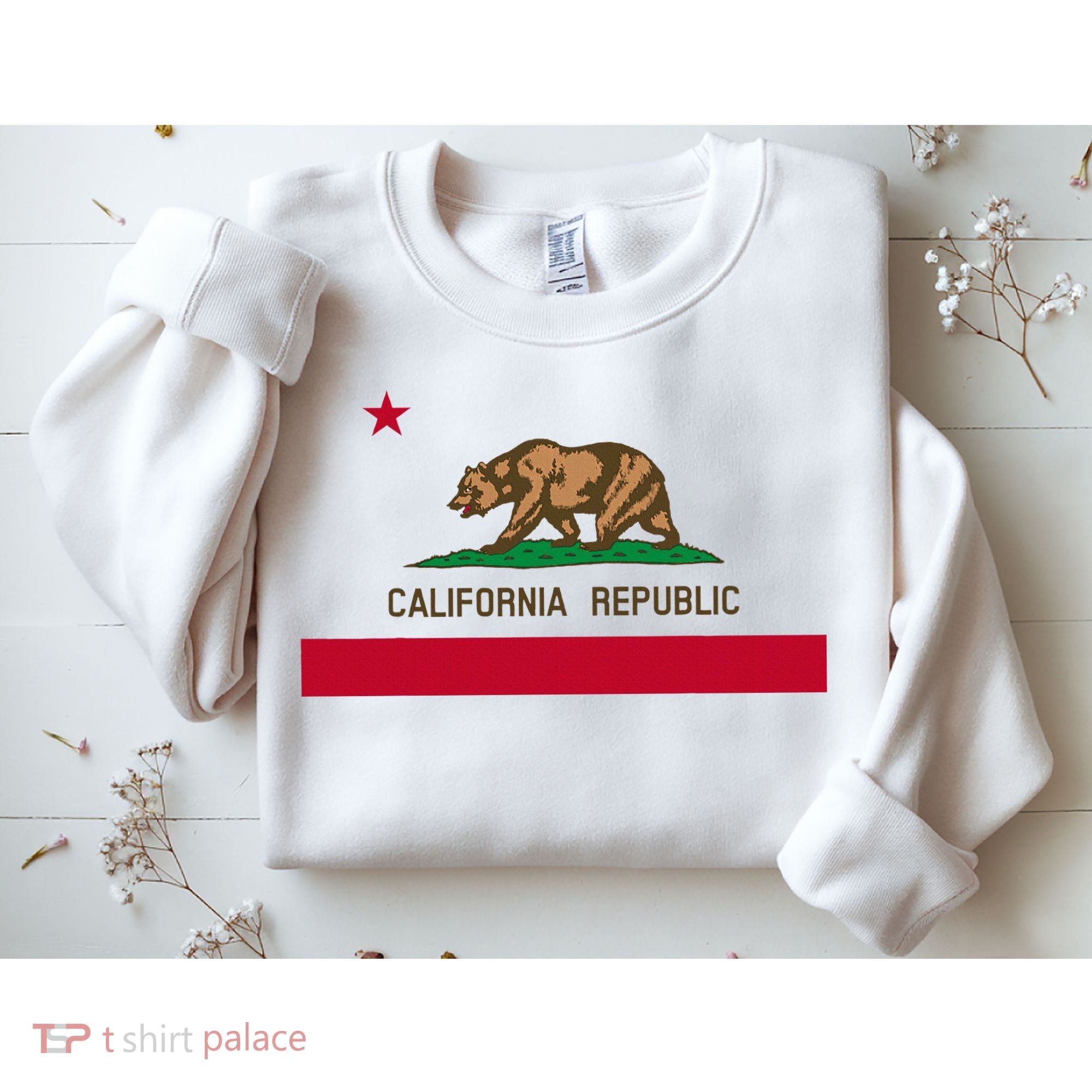 California Republic Flag Patriotic State Travel Usa Sweatshirt