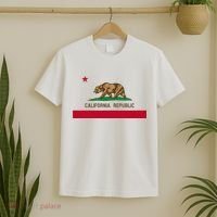 California Republic Flag Patriotic State Travel Usa T-Shirt thumb 2