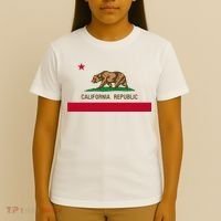 California Republic Flag Patriotic State Travel Usa T-Shirt thumb 4