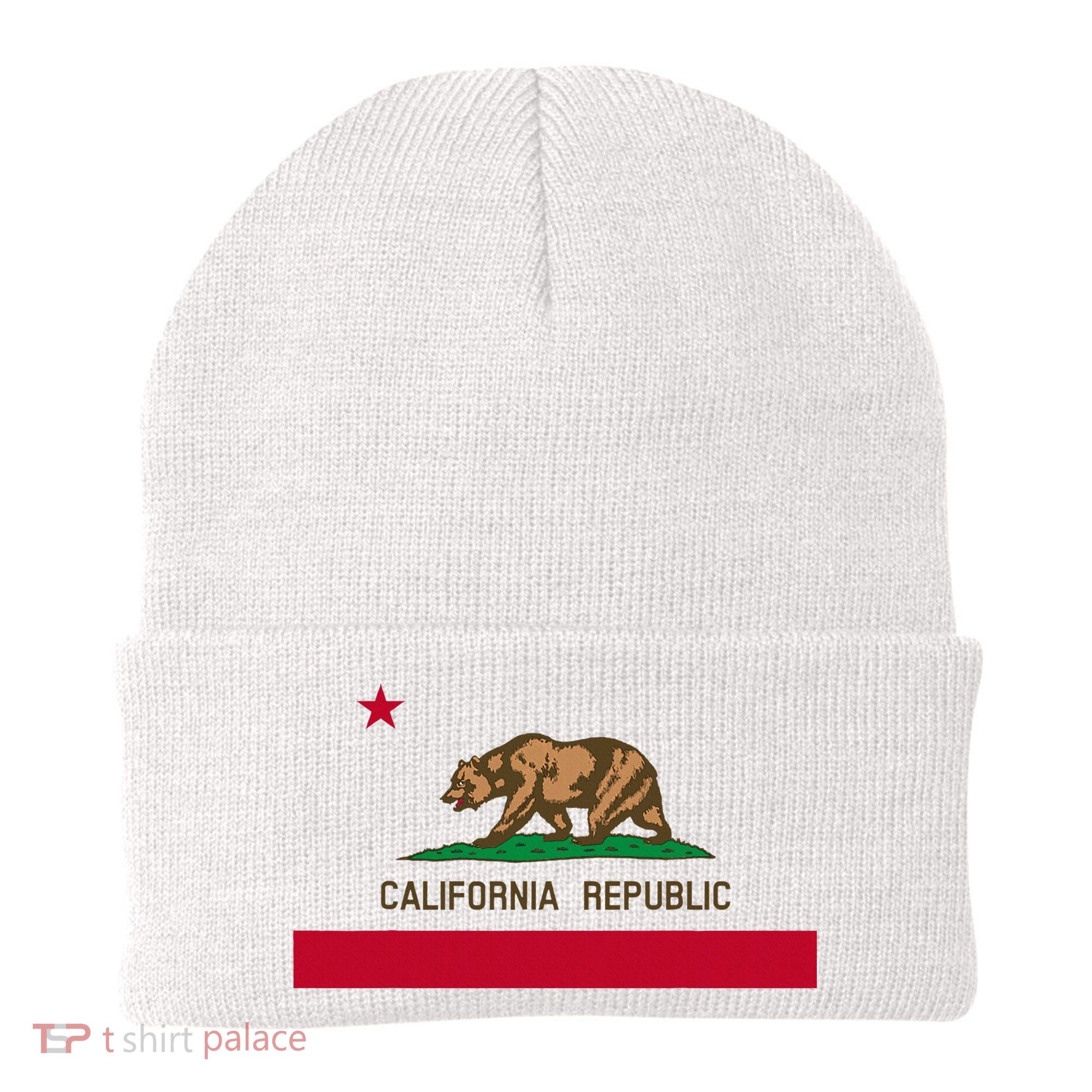California Republic Flag Patriotic State Travel Usa Beanie