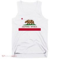 California Republic Flag Patriotic State Travel Usa Tank Top thumb 0