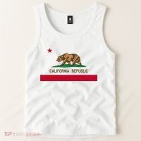 California Republic Flag Patriotic State Travel Usa Tank Top thumb 2