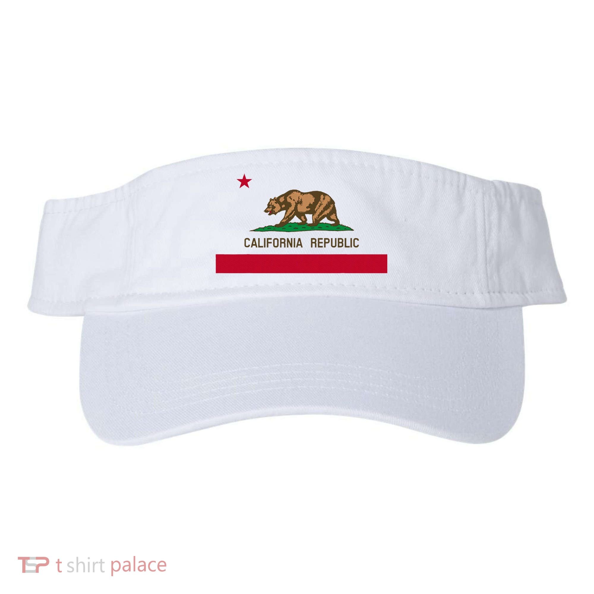 California Republic Flag Patriotic State Travel Usa Visor
