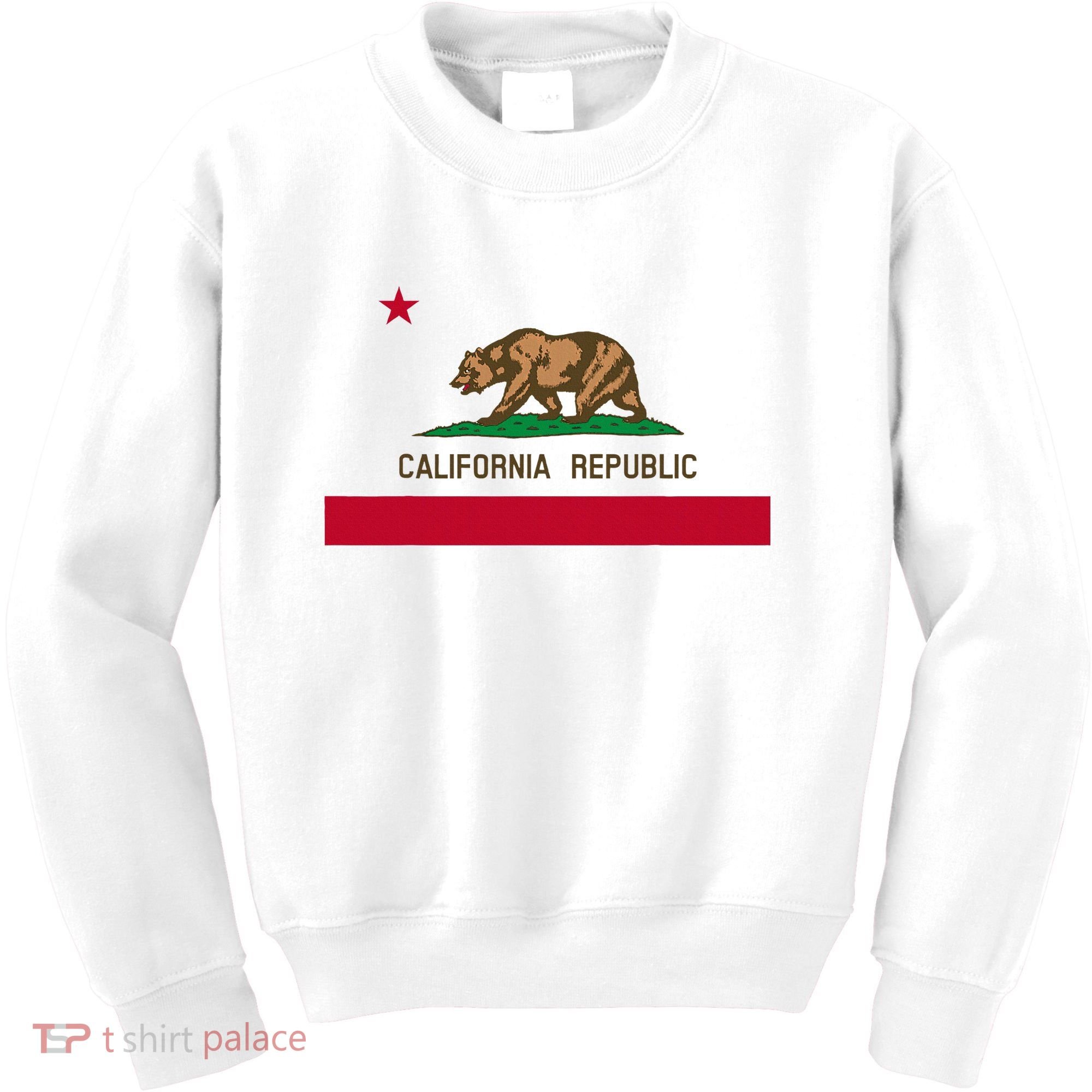 California Republic Flag Patriotic State Travel Usa Kids Sweatshirt
