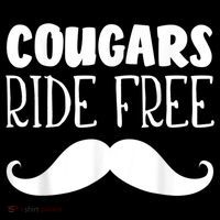 Cougars Ride Free Mustache Rides Cougar Bait Mousepad thumb 1