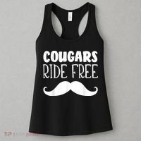 Cougars Ride Free Mustache Rides Cougar Bait Women's Tank Top thumb 3