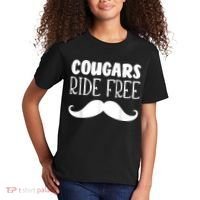 Cougars Ride Free Mustache Rides Cougar Bait Kids T-Shirt thumb 2
