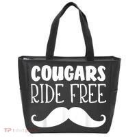 Cougars Ride Free Mustache Rides Cougar Bait Tote Bag thumb 0