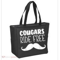 Cougars Ride Free Mustache Rides Cougar Bait Tote Bag thumb 2