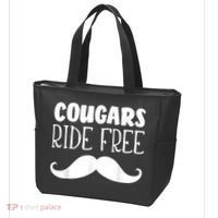 Cougars Ride Free Mustache Rides Cougar Bait Tote Bag thumb 3
