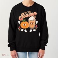 Cute Retro Fall Pumpkin Spice Tis The Season Women's Sweatshirt thumb 0