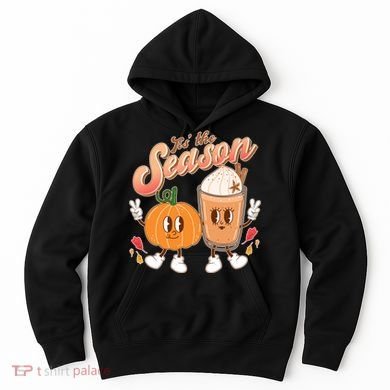 Cute Retro Fall Pumpkin Spice Tis The Season Hoodie