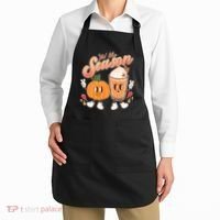 Cute Retro Fall Pumpkin Spice Tis The Season Apron thumb 2