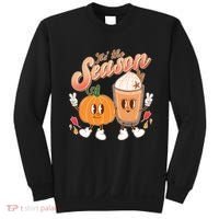 Cute Retro Fall Pumpkin Spice Tis The Season Sweatshirt thumb 0