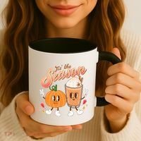 Cute Retro Fall Pumpkin Spice Tis The Season Coffee Mug thumb 3