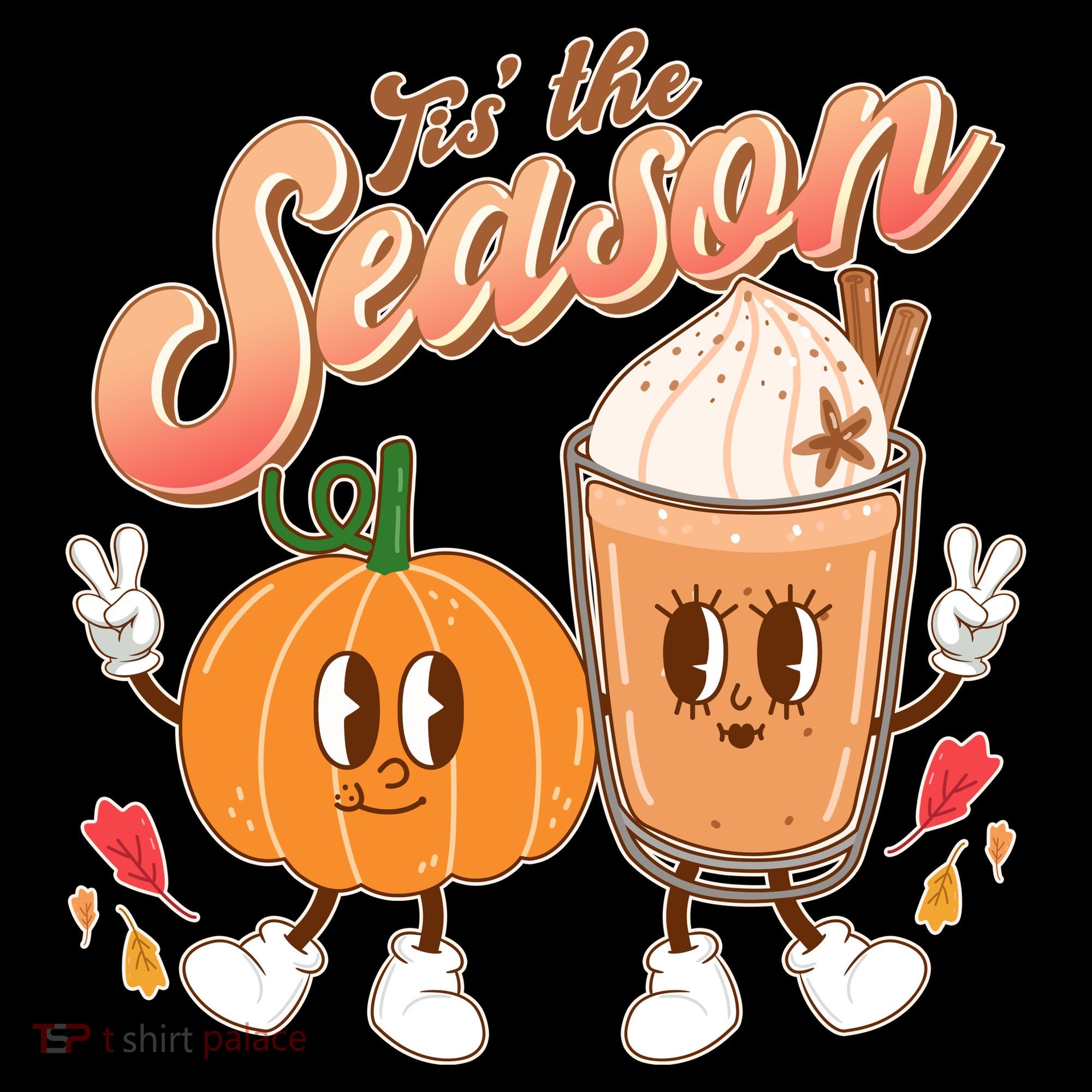 Cute Retro Fall Pumpkin Spice Tis The Season Women's Hoodie