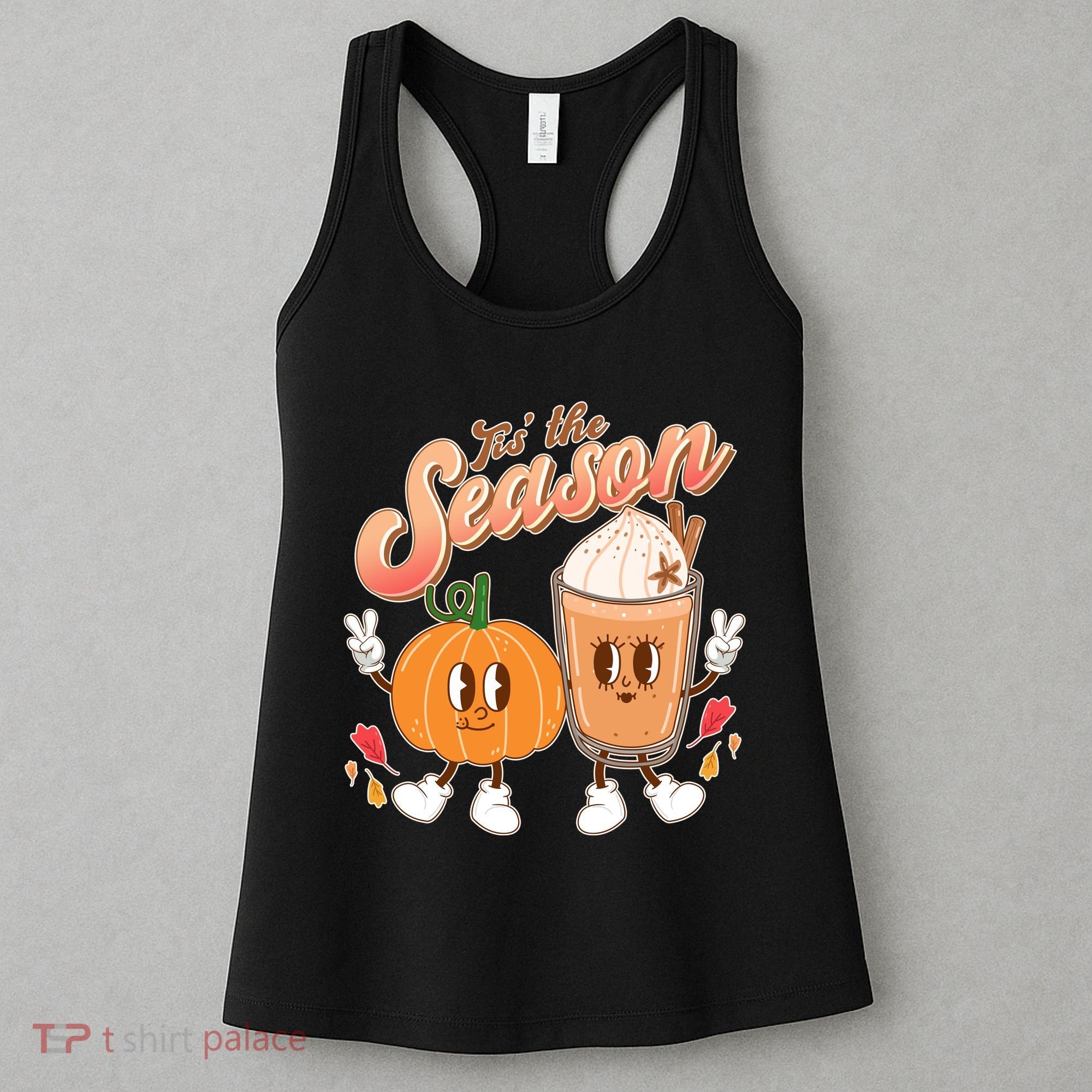 Cute Retro Fall Pumpkin Spice Tis The Season Women's Tank Top