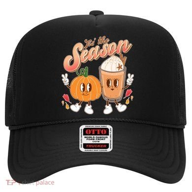 Cute Retro Fall Pumpkin Spice Tis The Season Hat