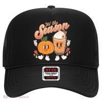 Cute Retro Fall Pumpkin Spice Tis The Season Hat thumb 0