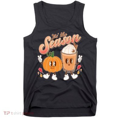 Cute Retro Fall Pumpkin Spice Tis The Season Tank Top