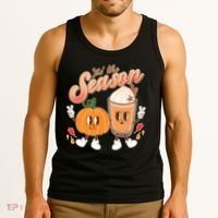 Cute Retro Fall Pumpkin Spice Tis The Season Tank Top thumb 3
