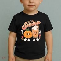 Cute Retro Fall Pumpkin Spice Tis The Season Toddler T-Shirt thumb 2