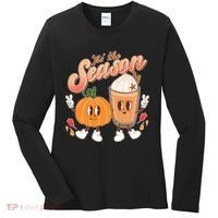 Cute Retro Fall Pumpkin Spice Tis The Season Women's Long Sleeve Shirt thumb 0