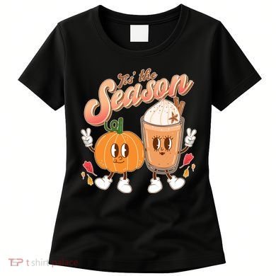 Cute Retro Fall Pumpkin Spice Tis The Season Women's T-Shirt