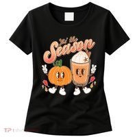 Cute Retro Fall Pumpkin Spice Tis The Season Women's T-Shirt thumb 0