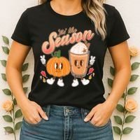 Cute Retro Fall Pumpkin Spice Tis The Season Women's T-Shirt thumb 2