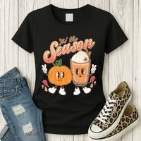 Cute Retro Fall Pumpkin Spice Tis The Season Women's T-Shirt thumb 3