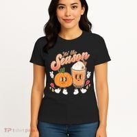 Cute Retro Fall Pumpkin Spice Tis The Season Women's T-Shirt thumb 4