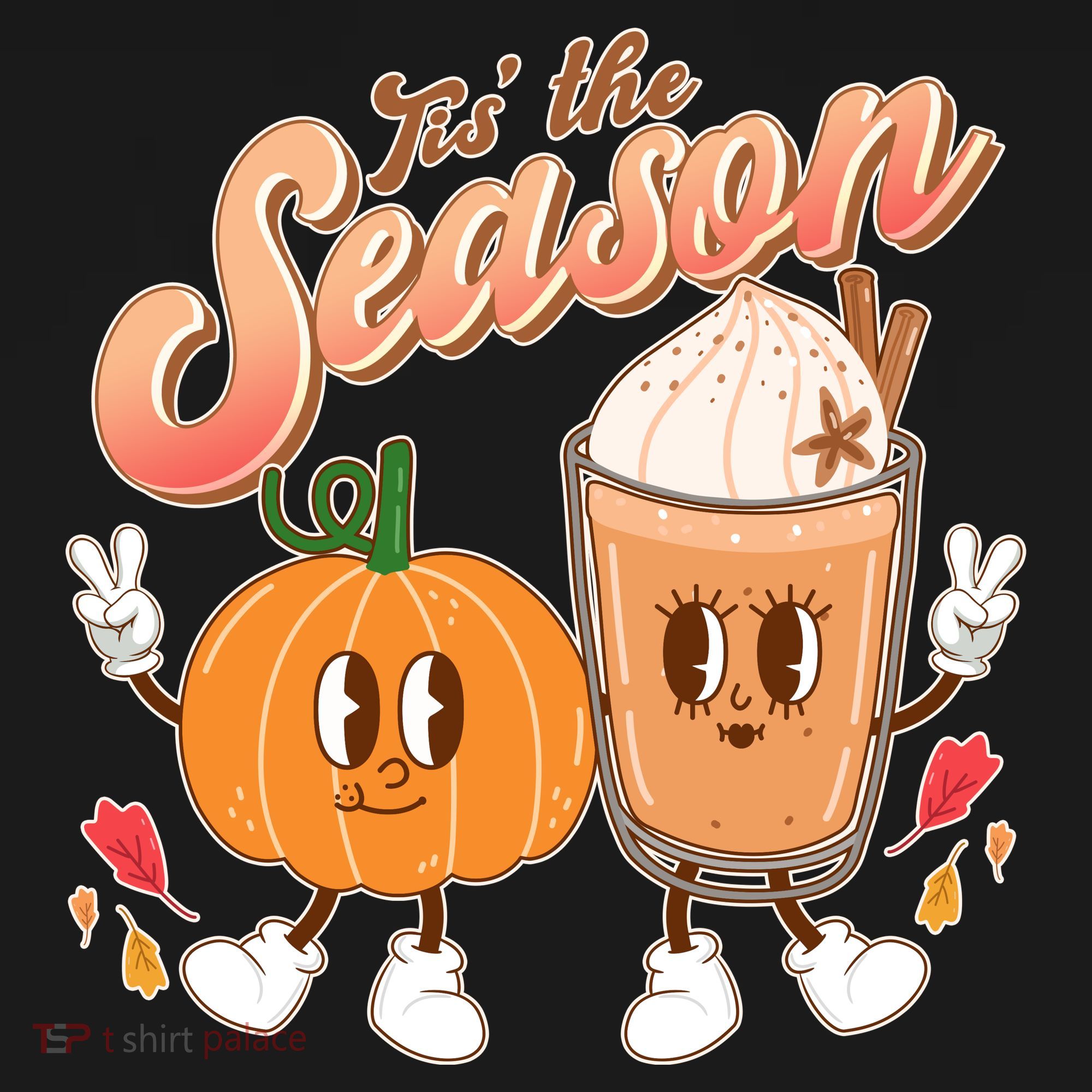Cute Retro Fall Pumpkin Spice Tis The Season Women's T-Shirt