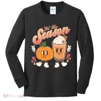 Cute Retro Fall Pumpkin Spice Tis The Season Kids Long Sleeve Shirt thumb 0