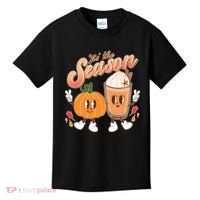 Cute Retro Fall Pumpkin Spice Tis The Season Kids T-Shirt thumb 0