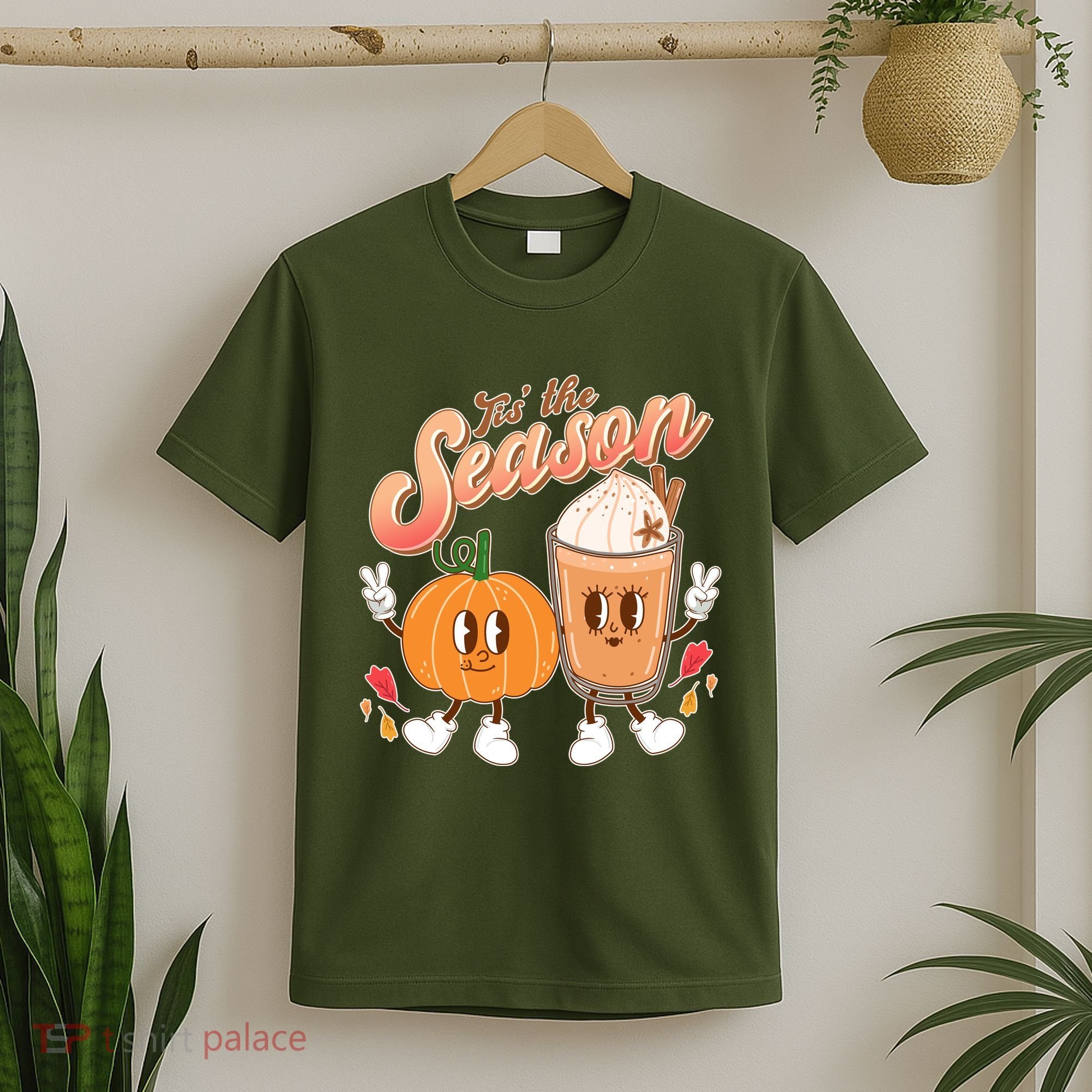 Cute Retro Fall Pumpkin Spice Tis The Season T-Shirt