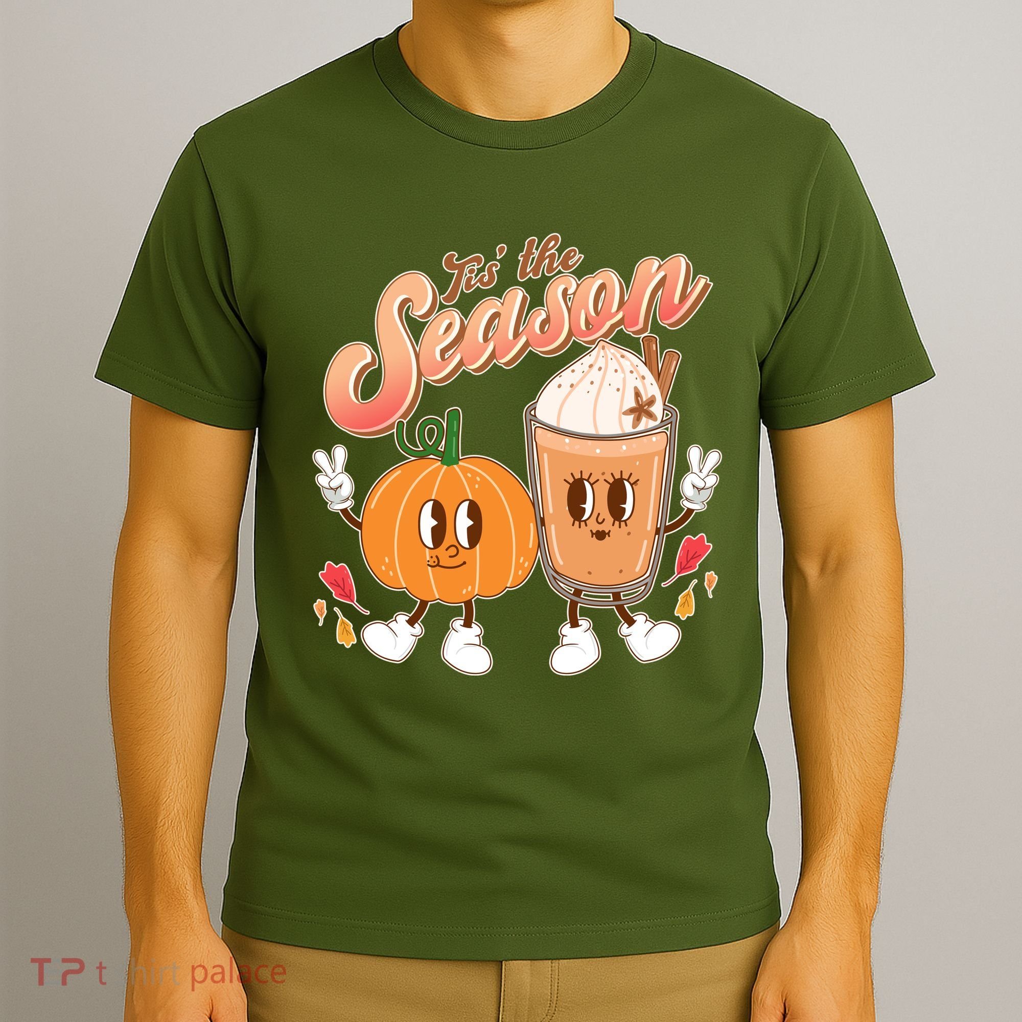 Cute Retro Fall Pumpkin Spice Tis The Season T-Shirt
