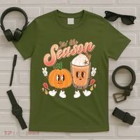 Cute Retro Fall Pumpkin Spice Tis The Season T-Shirt thumb 5